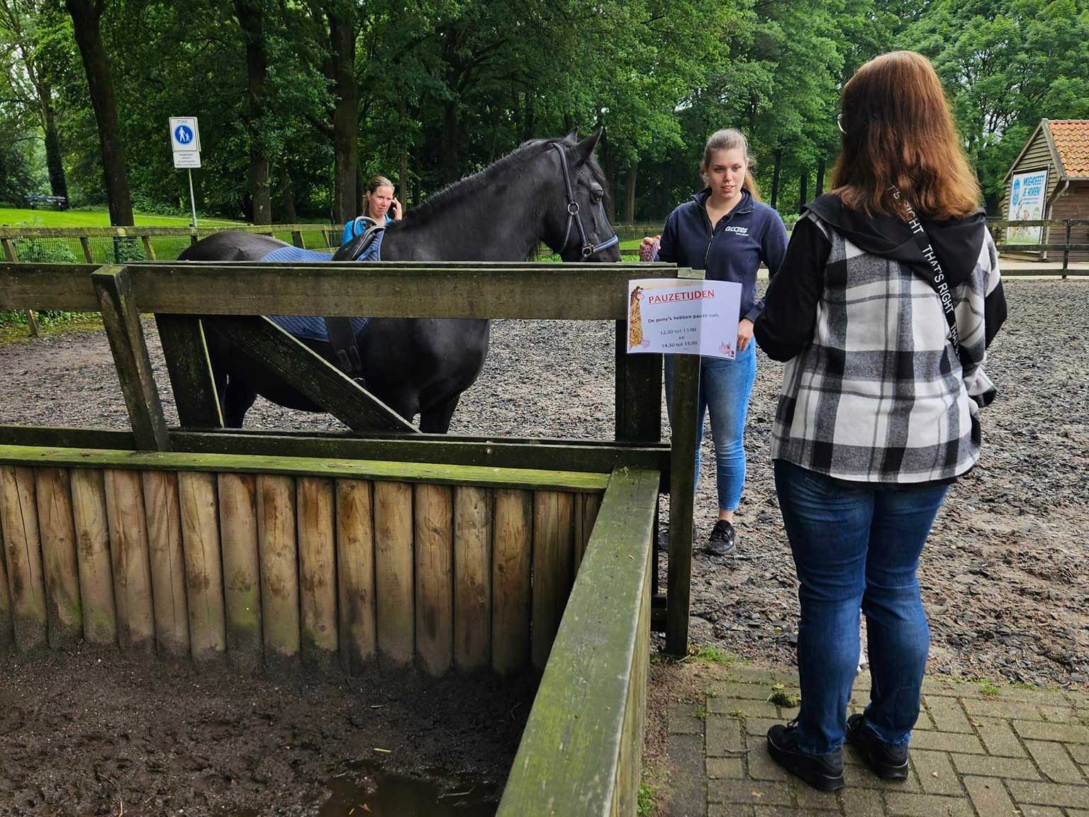 Ponyrijden bij Geboortefeest Kinderboerderij de Maten