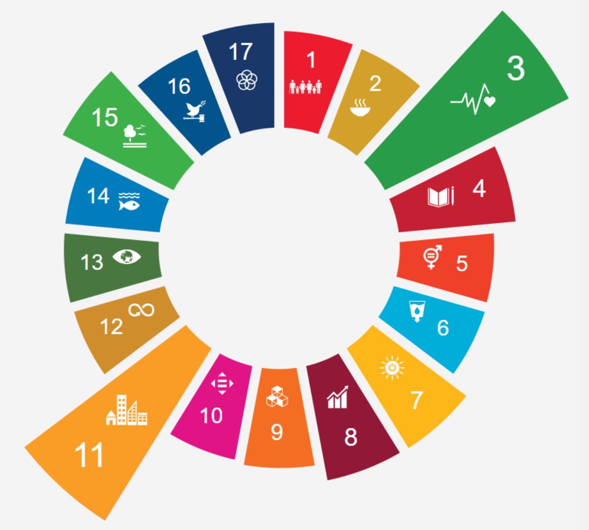 Afbeelding van de 17 duurzaamheidsdoelstellingen