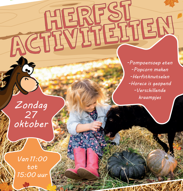 Herfstactiviteiten bij Kinderboerderij de Maten in de herfstvakantie